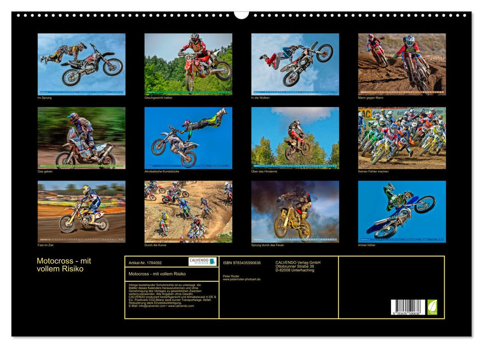 Motocross - mit vollem Risiko (CALVENDO Wandkalender 2025)