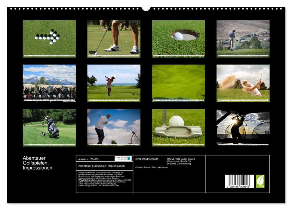 Abenteuer Golfspielen. Impressionen (CALVENDO Premium Wandkalender 2025)