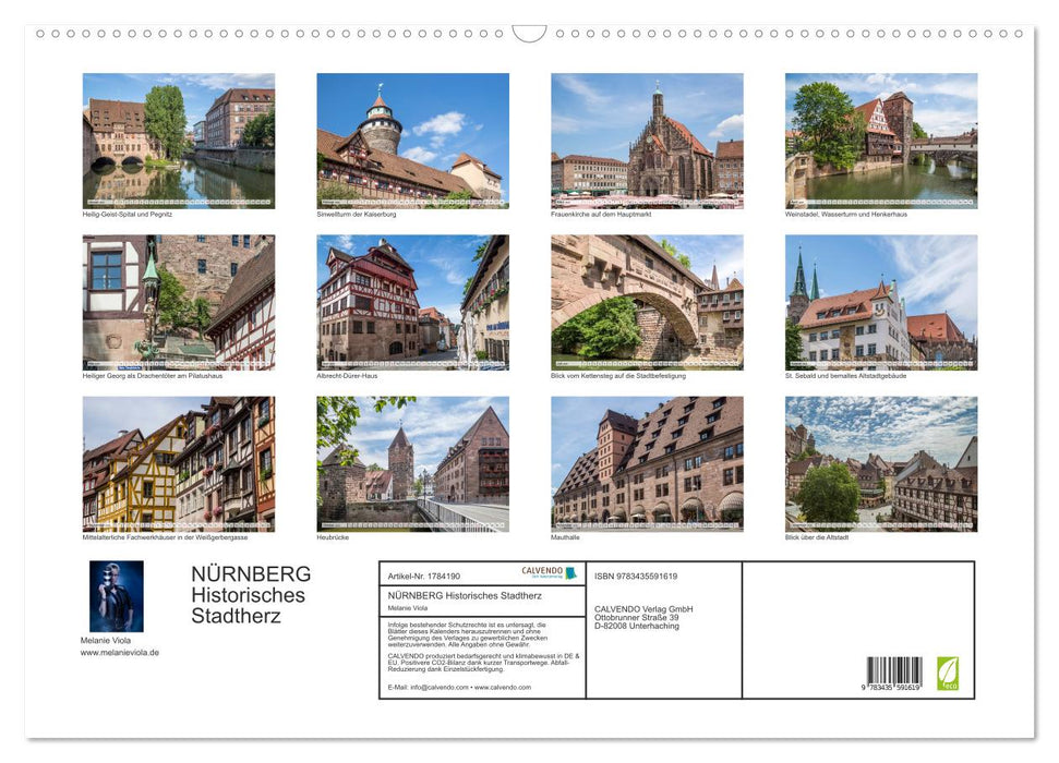 NÜRNBERG Historisches Stadtherz (CALVENDO Wandkalender 2025)