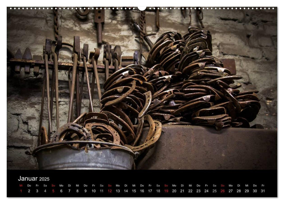 Hufschmiede - Impressionen eines alten Handwerks (CALVENDO Premium Wandkalender 2025)