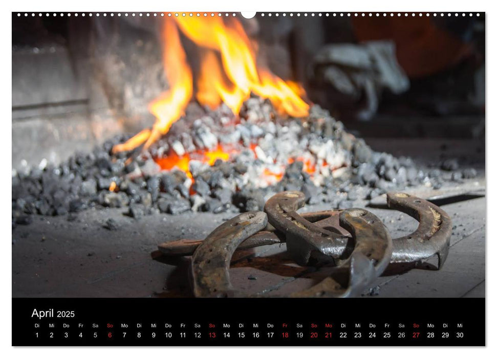 Hufschmiede - Impressionen eines alten Handwerks (CALVENDO Premium Wandkalender 2025)