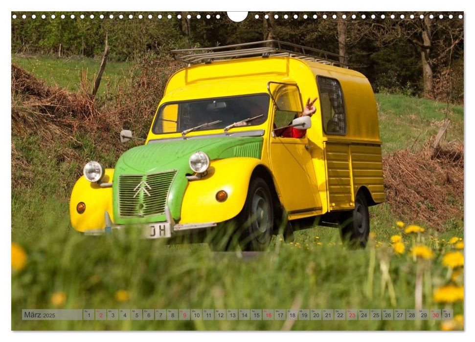 Kultauto Ente Citroën 2CV (CALVENDO Wandkalender 2025)