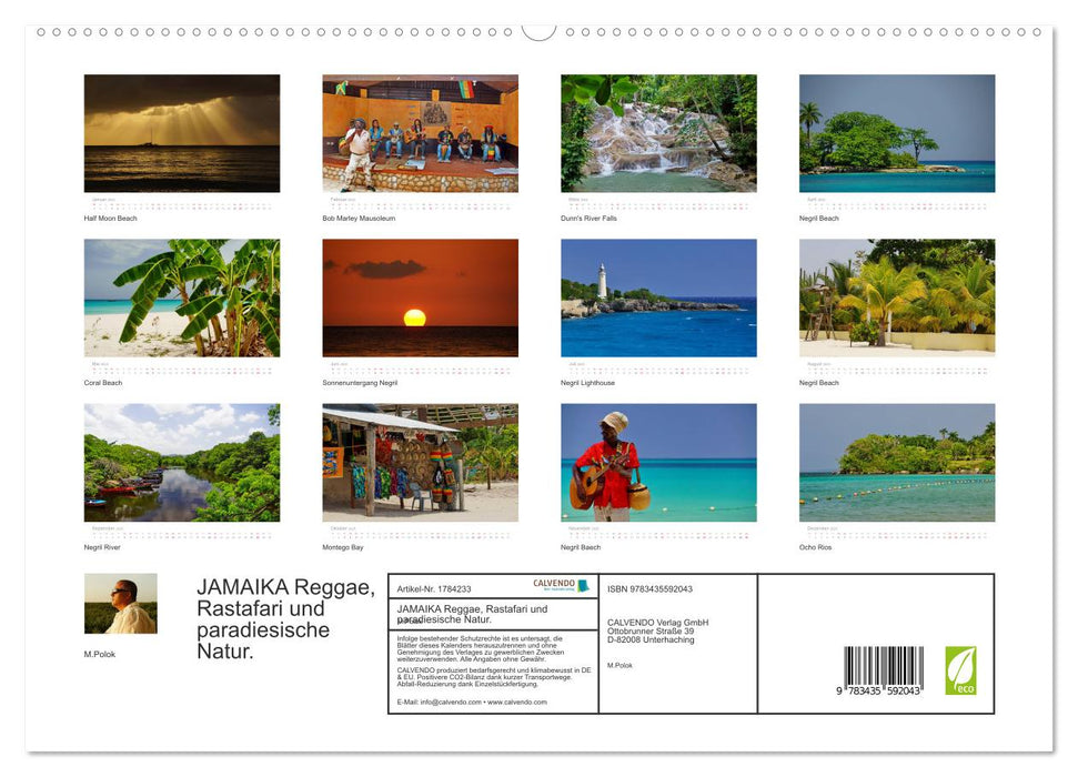 JAMAIKA Reggae, Rastafari und paradiesische Natur. (CALVENDO Premium Wandkalender 2025)