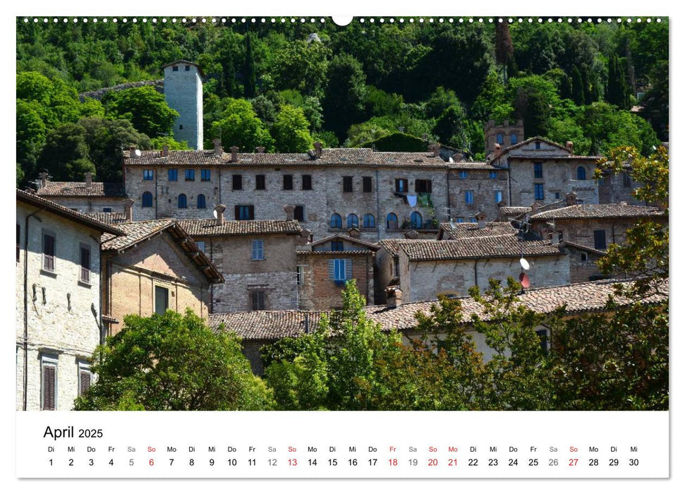 Gubbio - die mittelalterliche Stadt in Umbrien (CALVENDO Premium Wandkalender 2025)