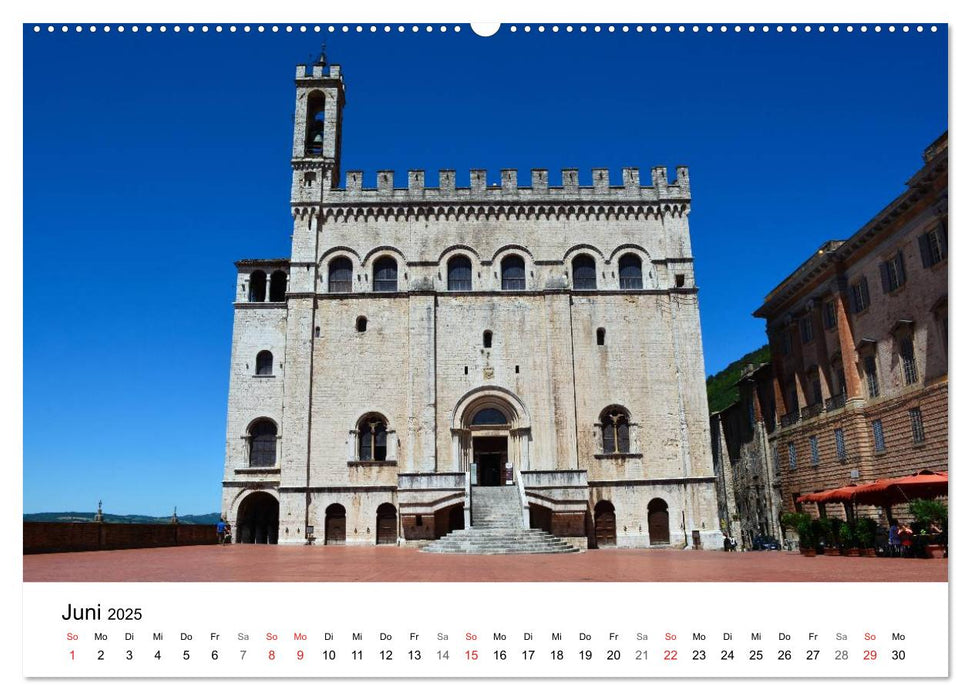 Gubbio - die mittelalterliche Stadt in Umbrien (CALVENDO Premium Wandkalender 2025)