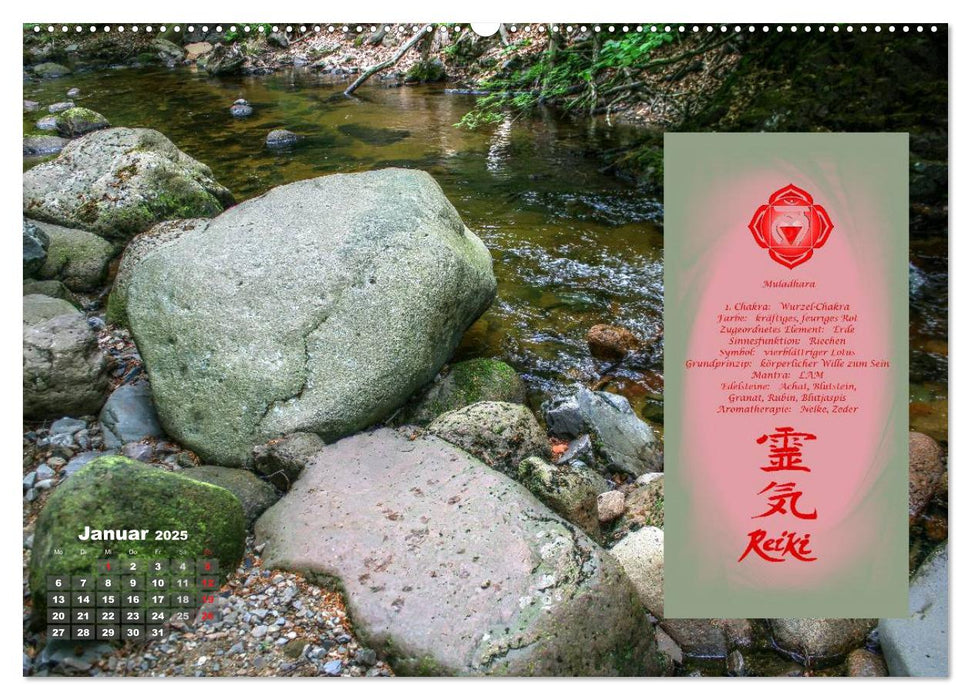 REIKI - Chakrameditation (CALVENDO Premium Wandkalender 2025)