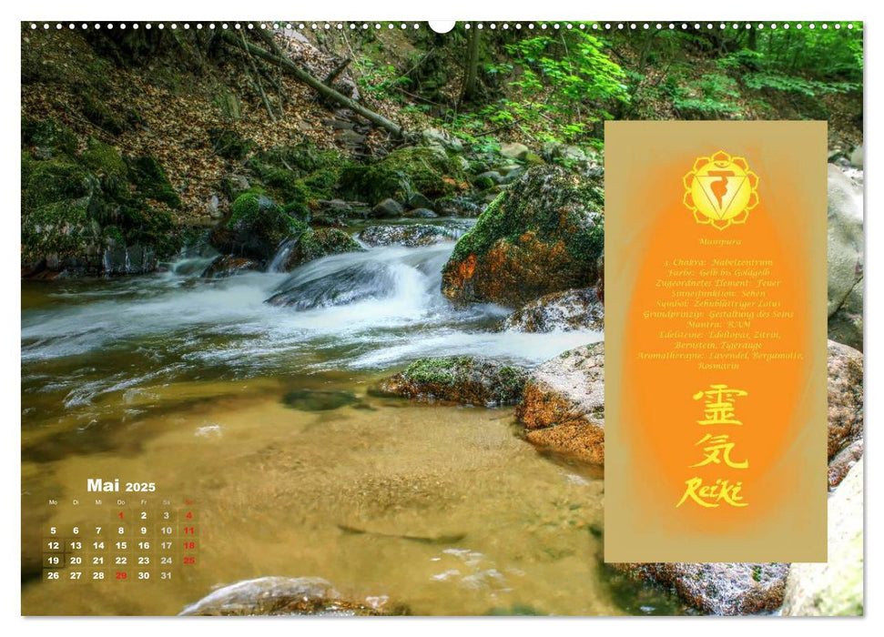 REIKI - Chakrameditation (CALVENDO Premium Wandkalender 2025)