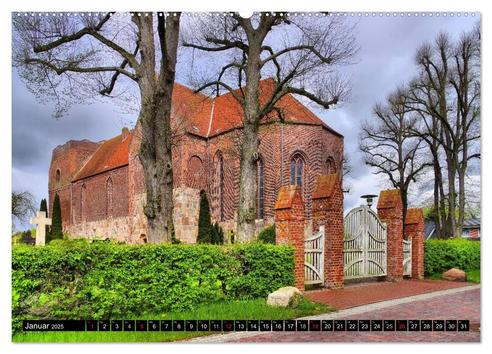 Kirchen in Ostfriesland (CALVENDO Premium Wandkalender 2025)