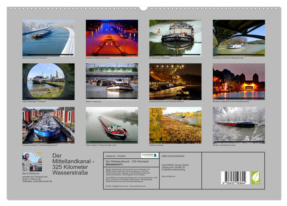 Der Mittellandkanal - 325 Kilometer Wasserstraße (CALVENDO Premium Wandkalender 2025)