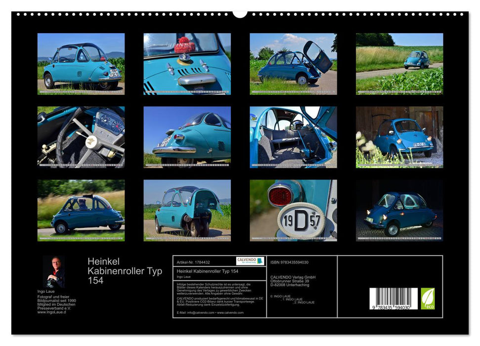 Heinkel Kabinenroller Typ 154 (CALVENDO Premium Wandkalender 2025)