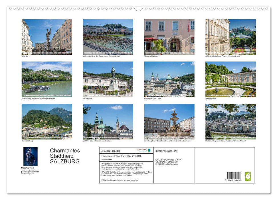 Charmantes Stadtherz SALZBURG (CALVENDO Wandkalender 2025)