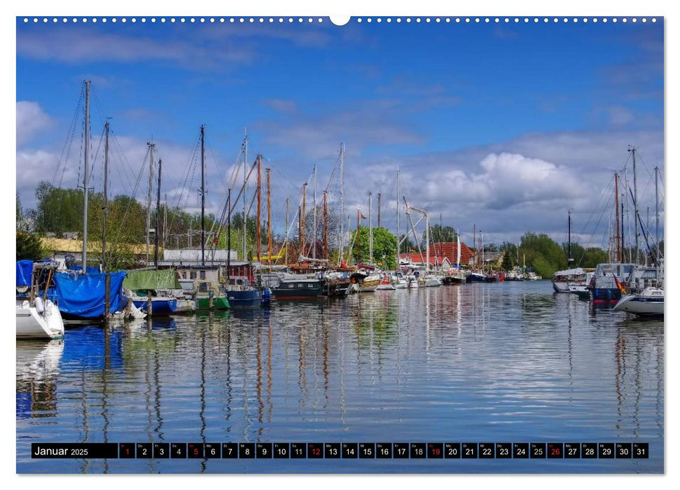 Ostfrieslands schöne Hafenstädtchen (CALVENDO Wandkalender 2025)