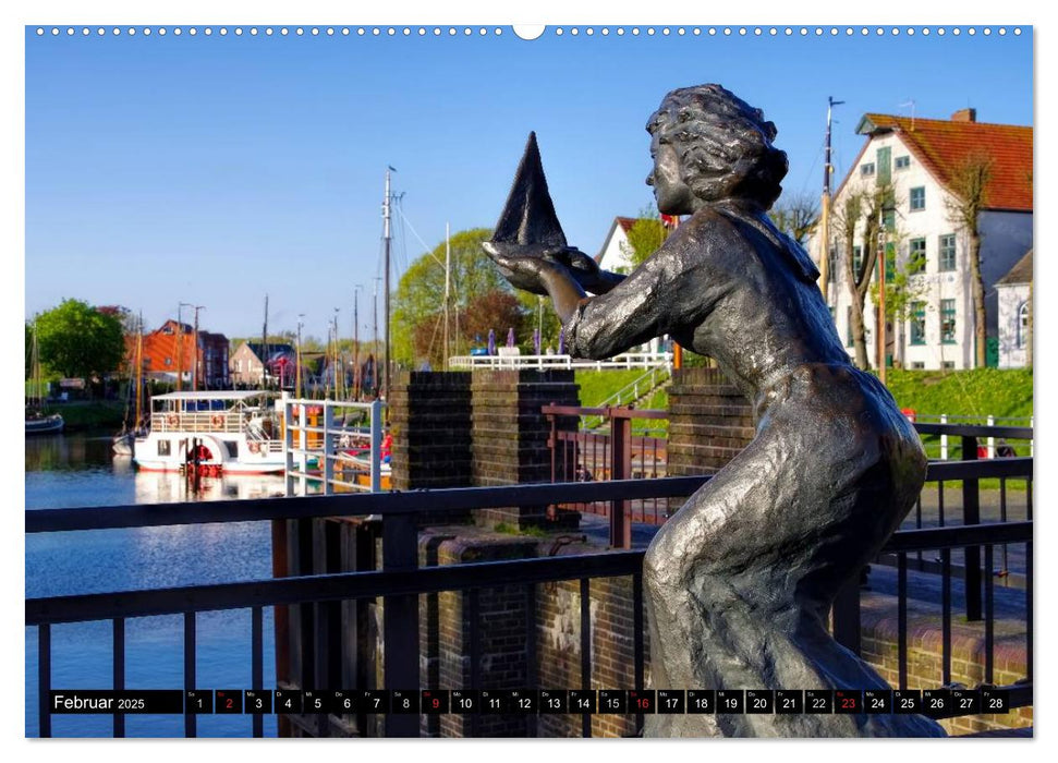 Ostfrieslands schöne Hafenstädtchen (CALVENDO Wandkalender 2025)