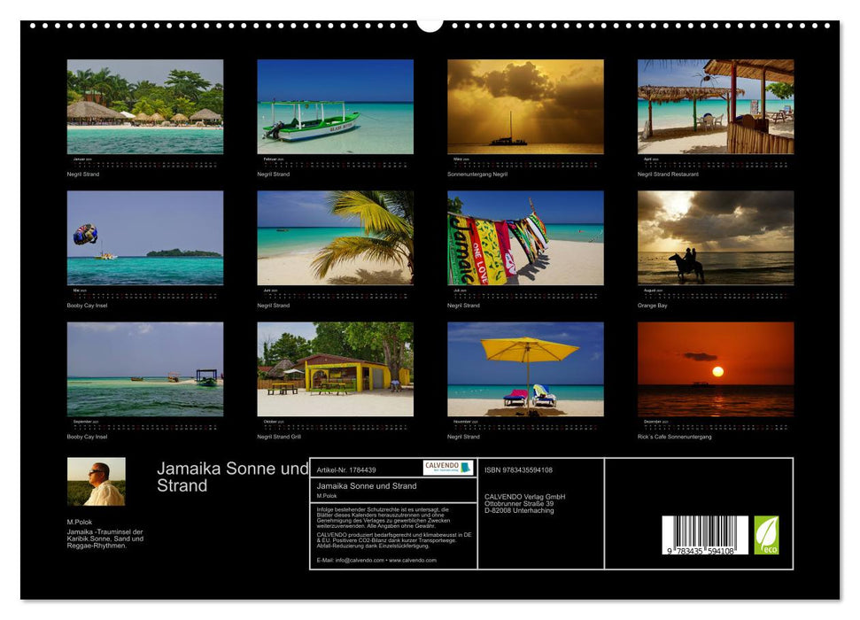 Jamaika Sonne und Strand (CALVENDO Premium Wandkalender 2025)