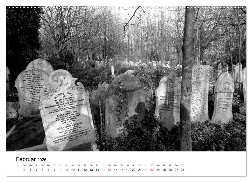 Highgate Cemetery London (CALVENDO Premium Wandkalender 2025)