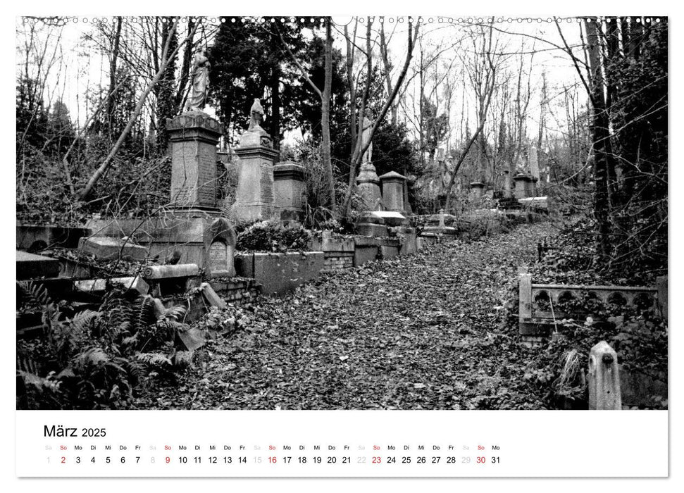 Highgate Cemetery London (CALVENDO Premium Wandkalender 2025)