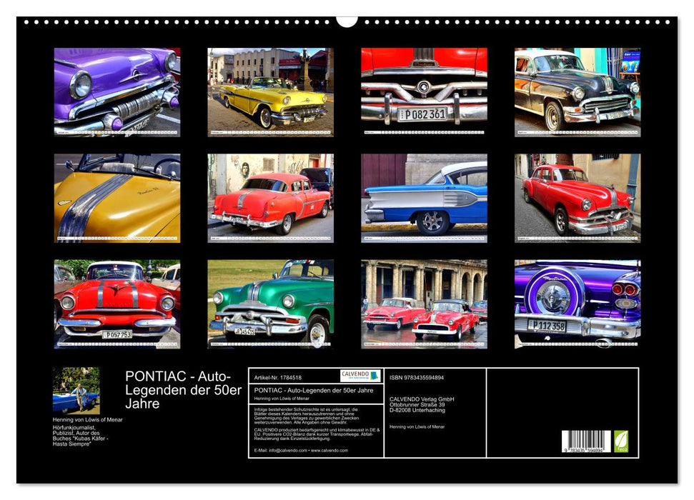 PONTIAC - Auto-Legenden der 50er Jahre (CALVENDO Wandkalender 2025)