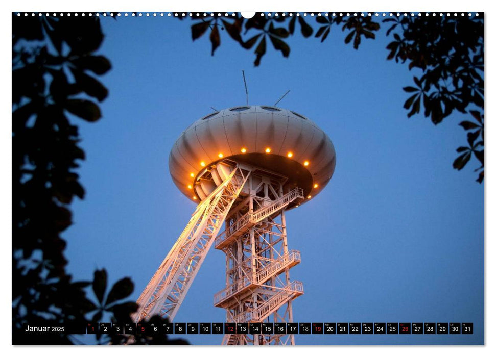 Das Ruhrgebiet bei Nacht (CALVENDO Premium Wandkalender 2025)