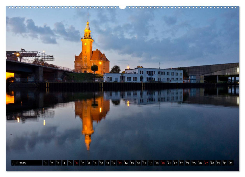 Das Ruhrgebiet bei Nacht (CALVENDO Premium Wandkalender 2025)