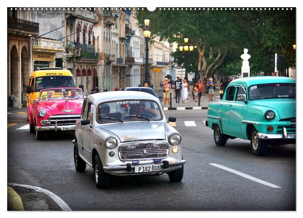 FIAT - Italienische Oldtimer in Kuba (CALVENDO Premium Wandkalender 2025)