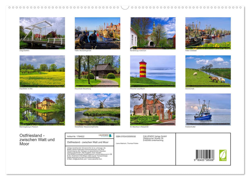 Ostfriesland - zwischen Watt und Moor (CALVENDO Premium Wandkalender 2025)