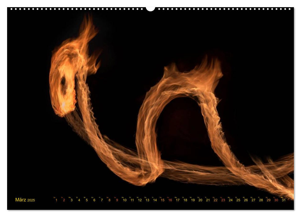 Feuerdrache (CALVENDO Premium Wandkalender 2025)