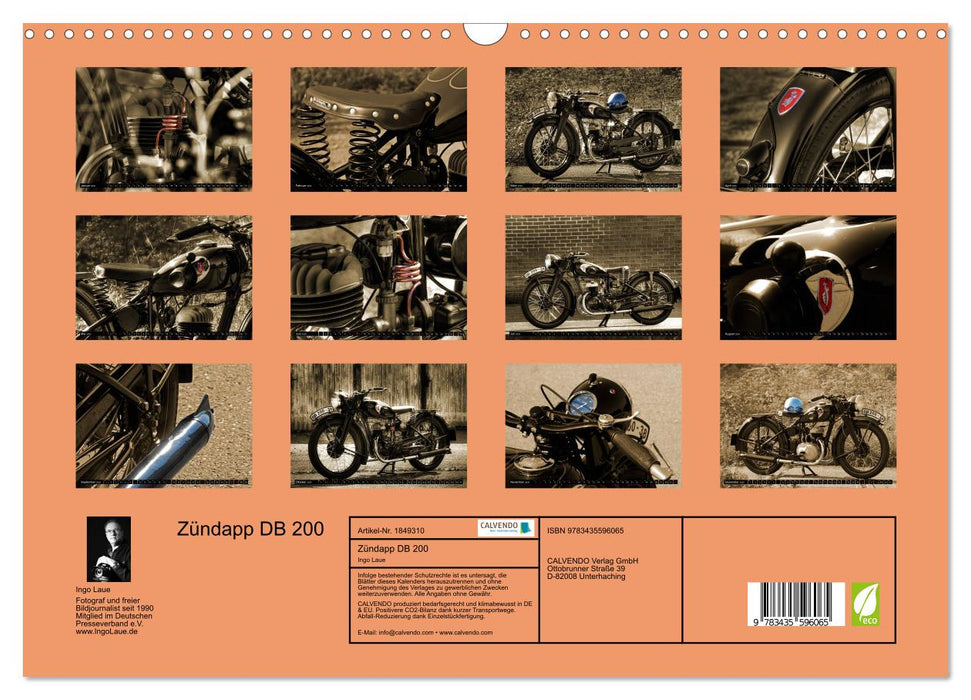 Zündapp DB 200 (CALVENDO Wandkalender 2025)