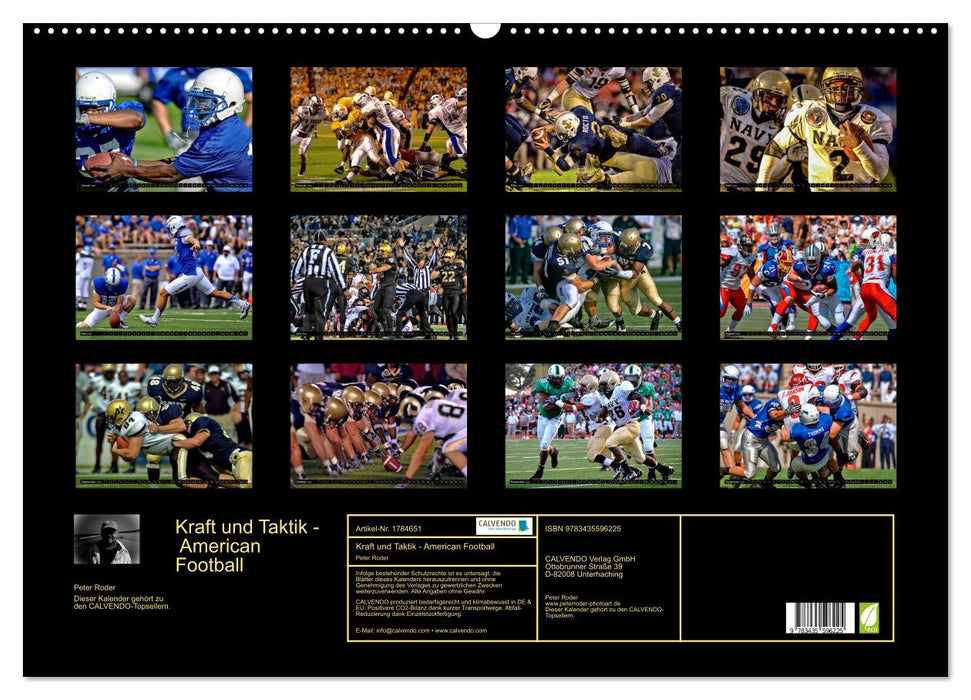 Kraft und Taktik - American Football (CALVENDO Wandkalender 2025)