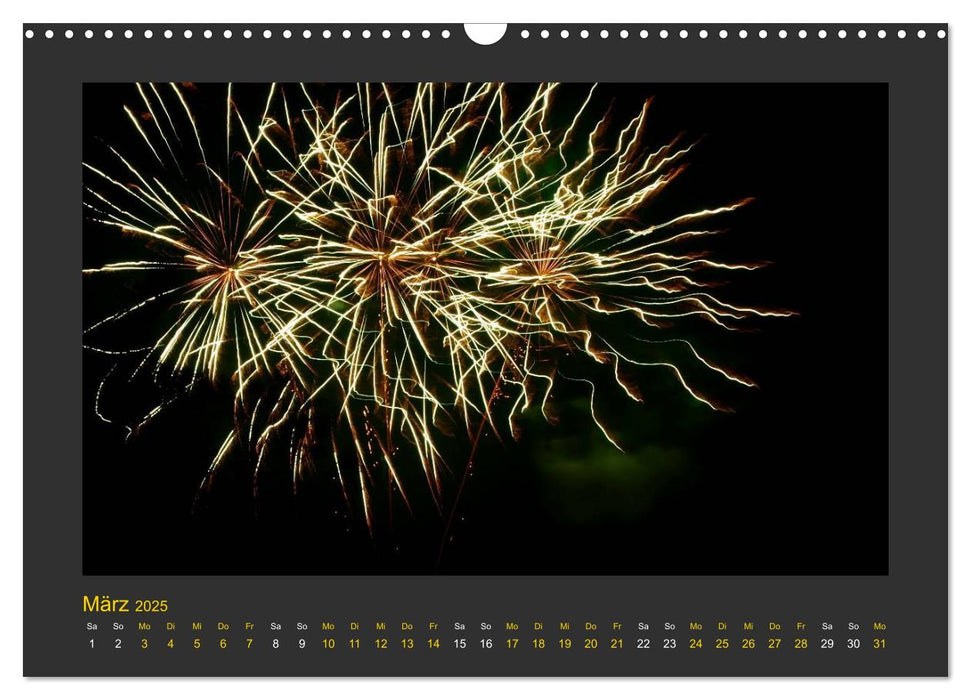 Feuerwerk - Explosives am Himmel (CALVENDO Wandkalender 2025)