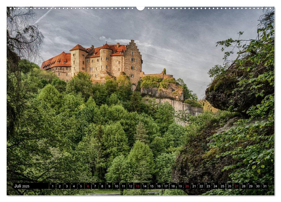 Unterwegs auf der fränkischen Burgenstraße (CALVENDO Premium Wandkalender 2025)