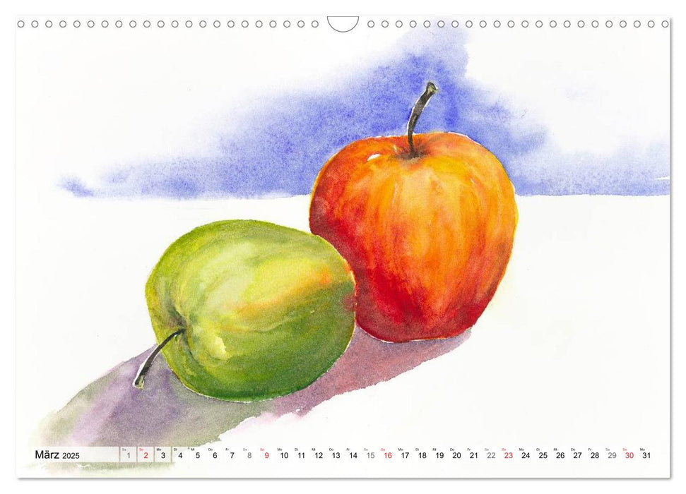 Obst Aquarelle (CALVENDO Wandkalender 2025)