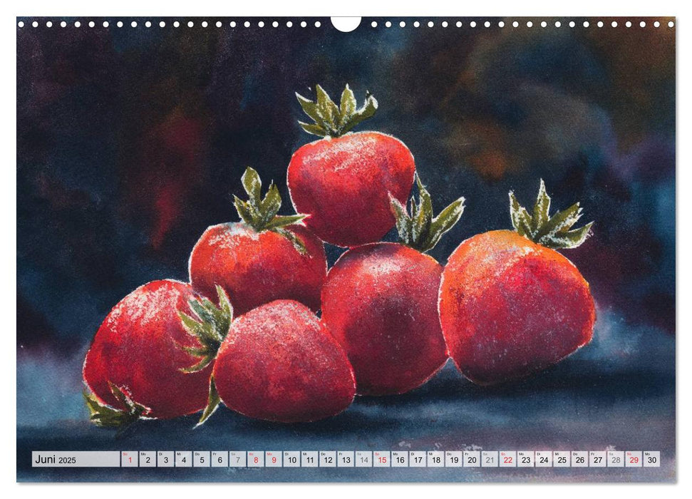 Obst Aquarelle (CALVENDO Wandkalender 2025)