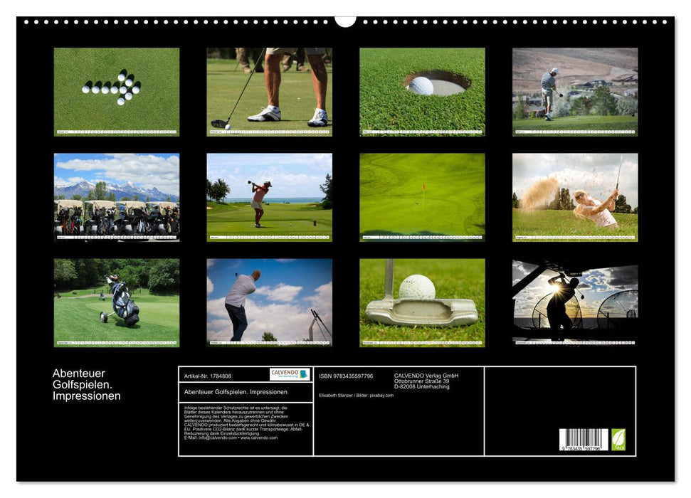 Abenteuer Golfspielen. Impressionen (CALVENDO Wandkalender 2025)