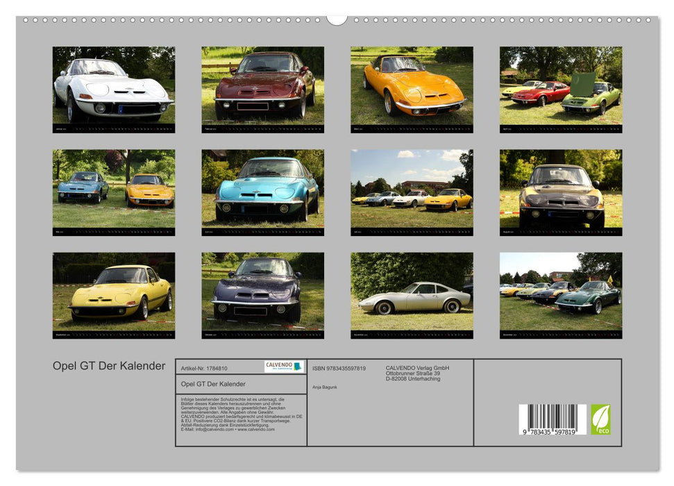 Opel GT Der Kalender (CALVENDO Premium Wandkalender 2025)