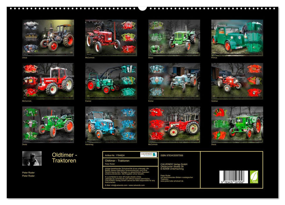 Oldtimer - Traktoren (CALVENDO Premium Wandkalender 2025)