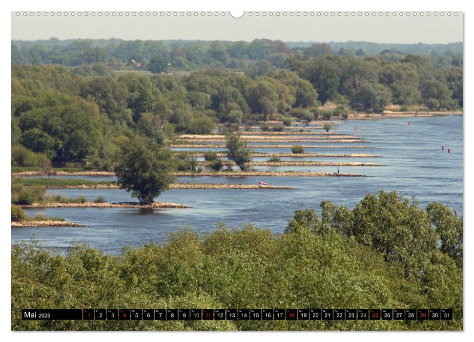 Die Elbe - Deutschlands beliebtester Radwanderweg (CALVENDO Wandkalender 2025)