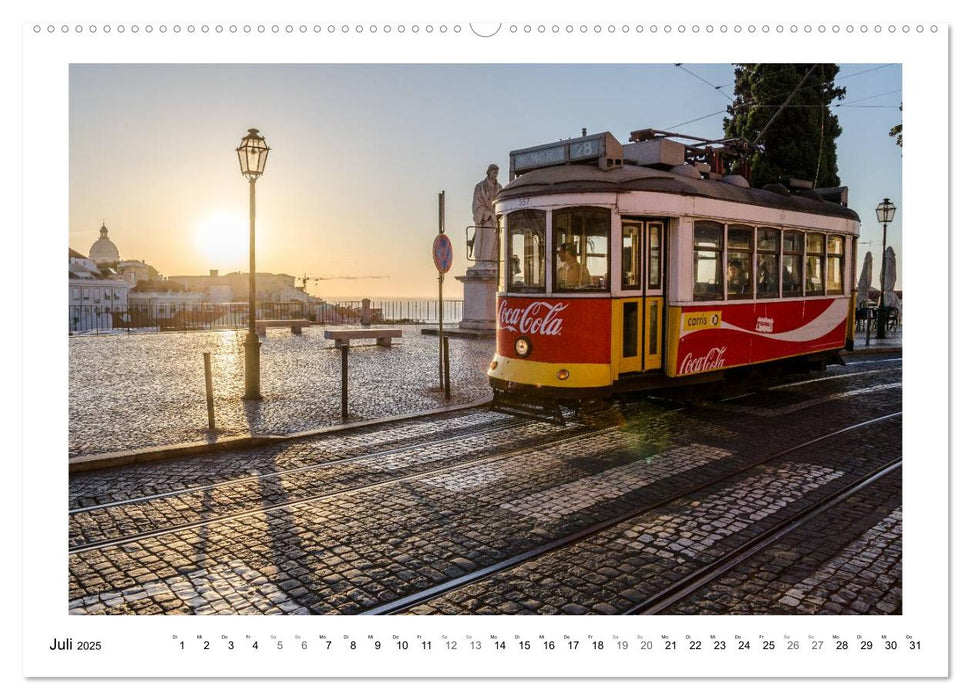 Lissabon - Straßen- & Standseilbahnen (CALVENDO Premium Wandkalender 2025)