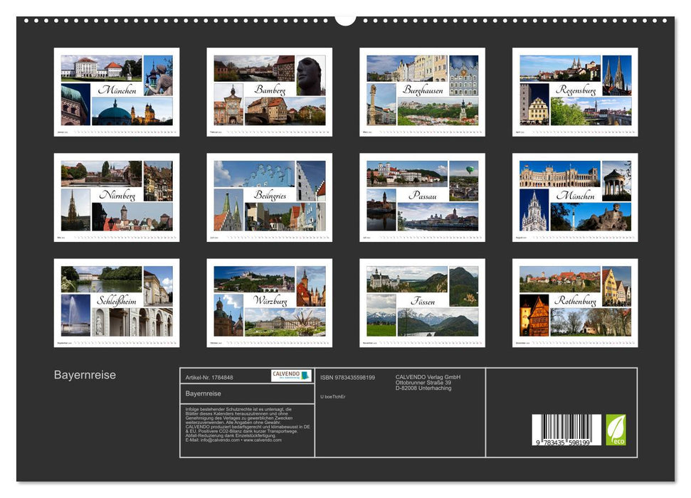 Bayernreise (CALVENDO Premium Wandkalender 2025)