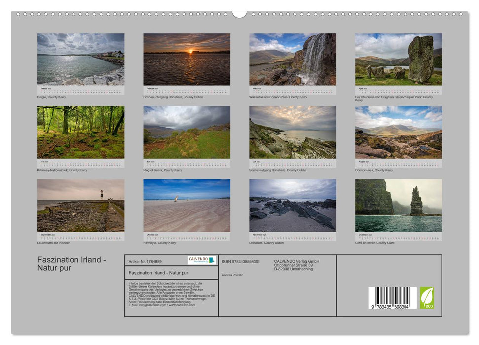 Faszination Irland - Natur pur (CALVENDO Premium Wandkalender 2025)