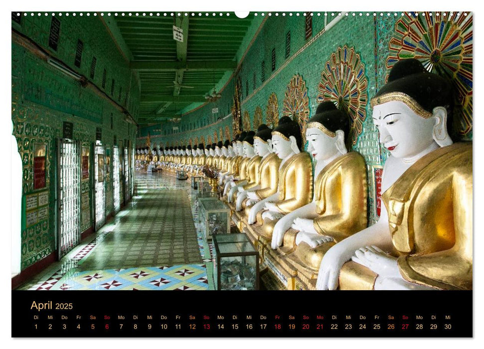 GOLDENES MYANMAR 2025 (CALVENDO Premium Wandkalender 2025)