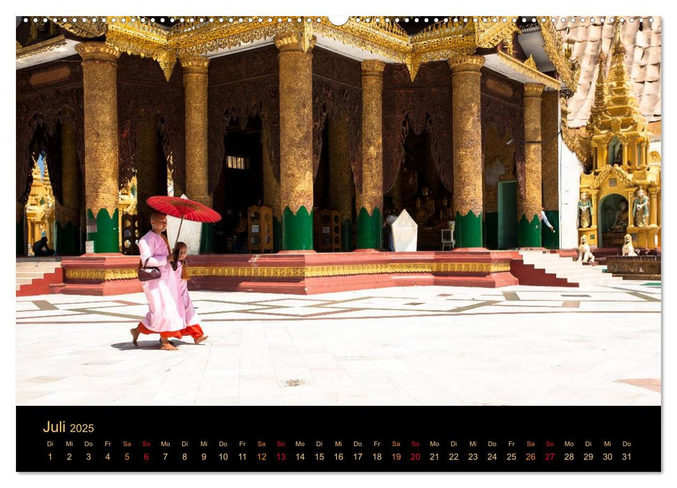 GOLDENES MYANMAR 2025 (CALVENDO Premium Wandkalender 2025)