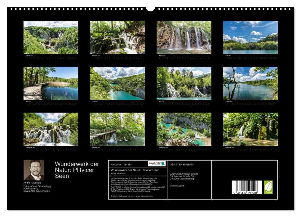 Wunderwerk der Natur: Plitvicer Seen (CALVENDO Premium Wandkalender 2025)