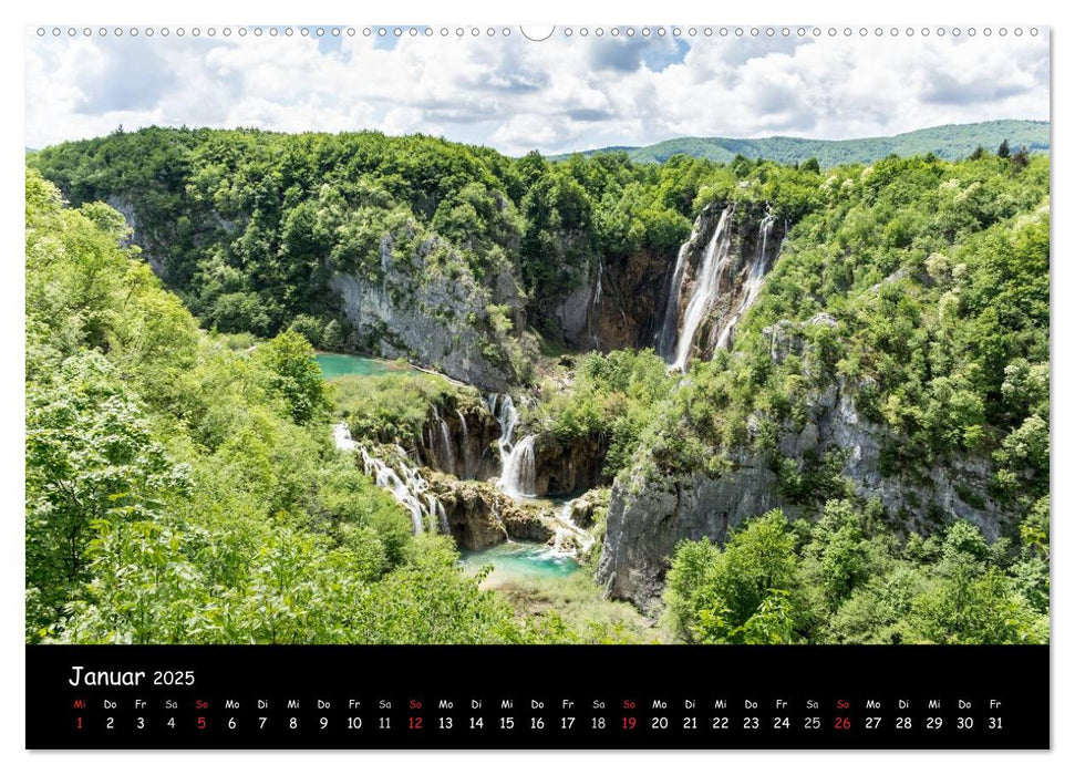 Wunderwerk der Natur: Plitvicer Seen (CALVENDO Premium Wandkalender 2025)