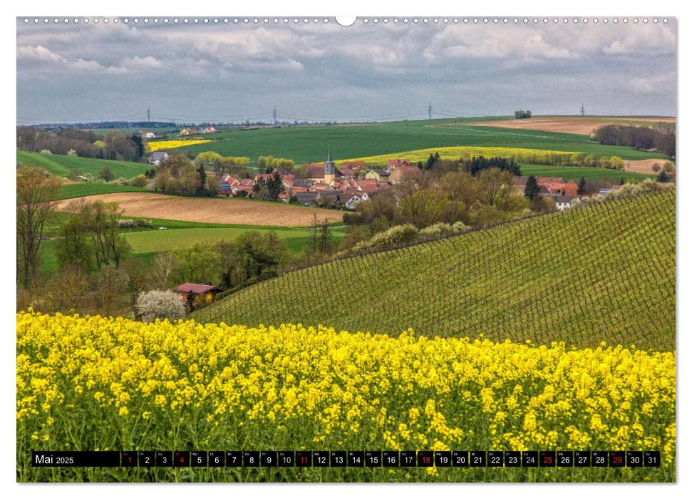 Das Kitzinger Land - Wandern und Radfahren mit Kunst und Kultur (CALVENDO Wandkalender 2025)