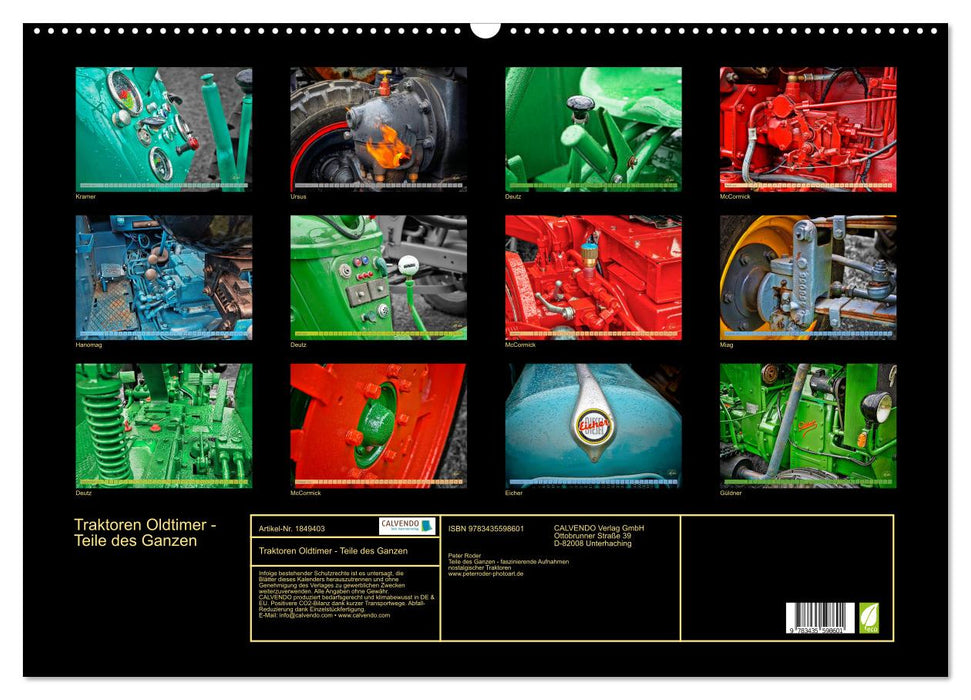 Traktoren Oldtimer - Teile des Ganzen (CALVENDO Wandkalender 2025)