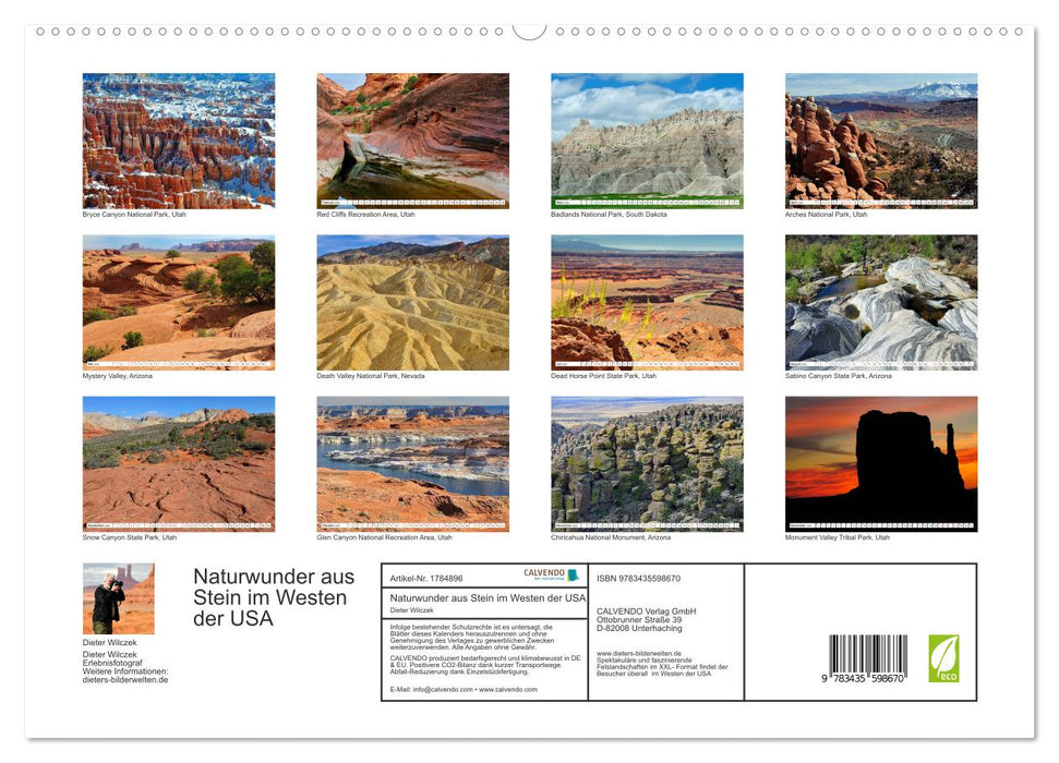 Naturwunder aus Stein im Westen der USA (CALVENDO Premium Wandkalender 2025)