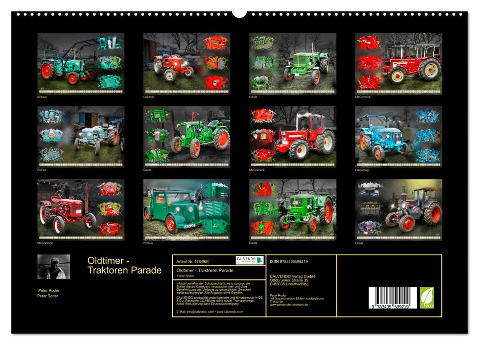 Oldtimer - Traktoren Parade (CALVENDO Premium Wandkalender 2025)