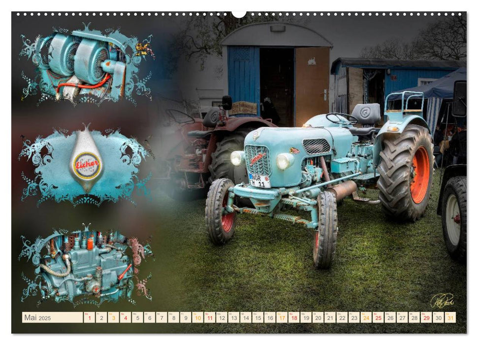 Oldtimer - Traktoren Parade (CALVENDO Premium Wandkalender 2025)