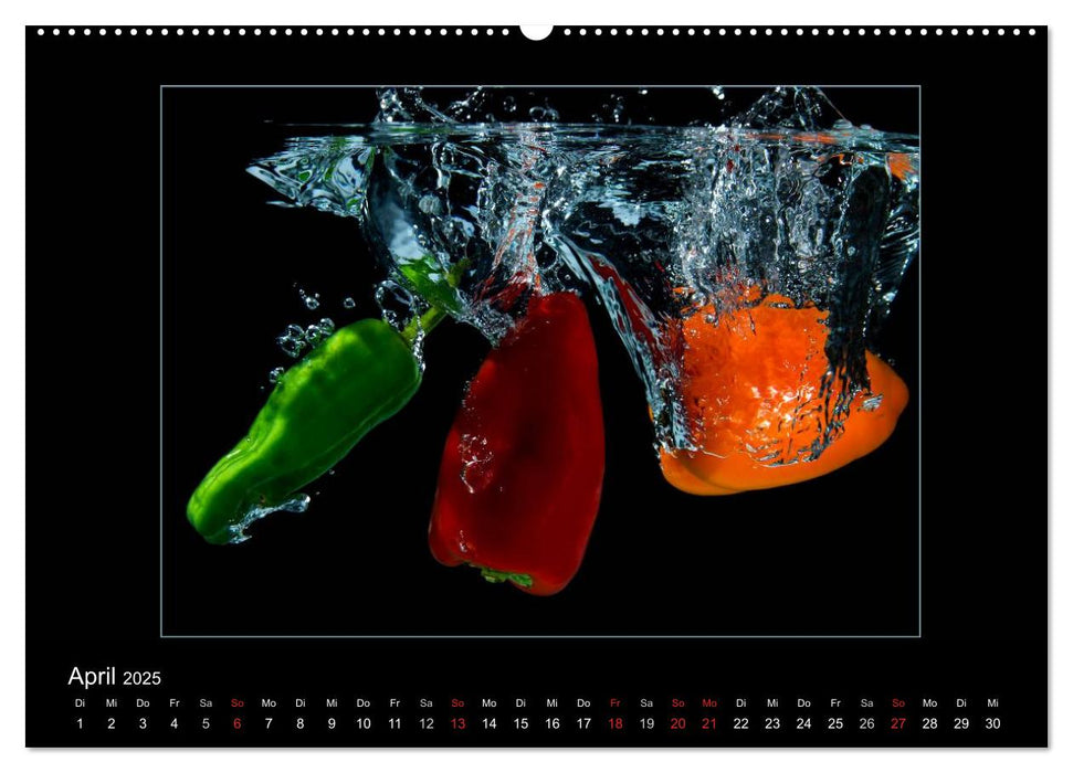 Aquarell der Vitamine – Wenn Obst baden geht (CALVENDO Premium Wandkalender 2025)