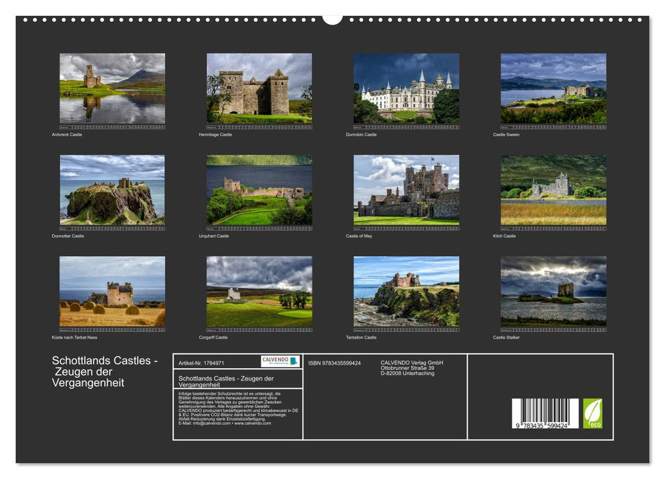 Schottlands Castles - Zeugen der Vergangenheit (CALVENDO Premium Wandkalender 2025)